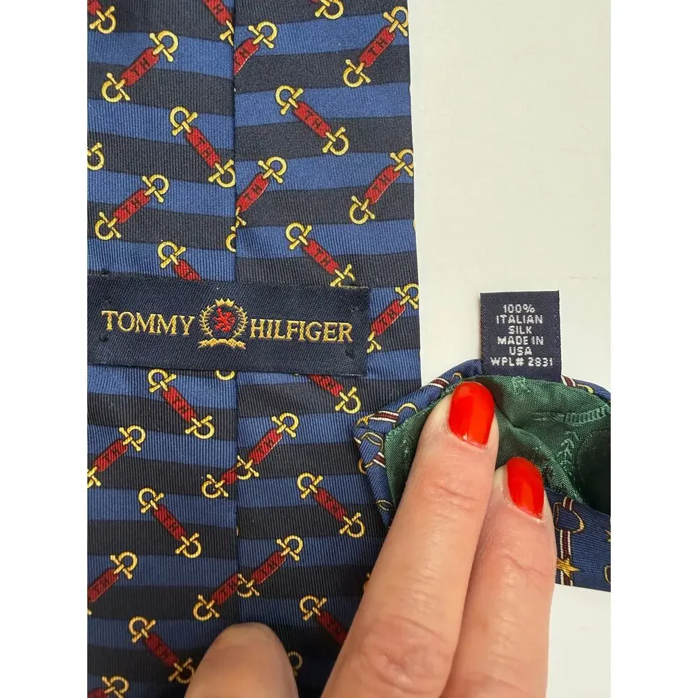 Tommy Hilfiger Silk Tie Lot 3 Vintage 100% Silk Made USA Regimental